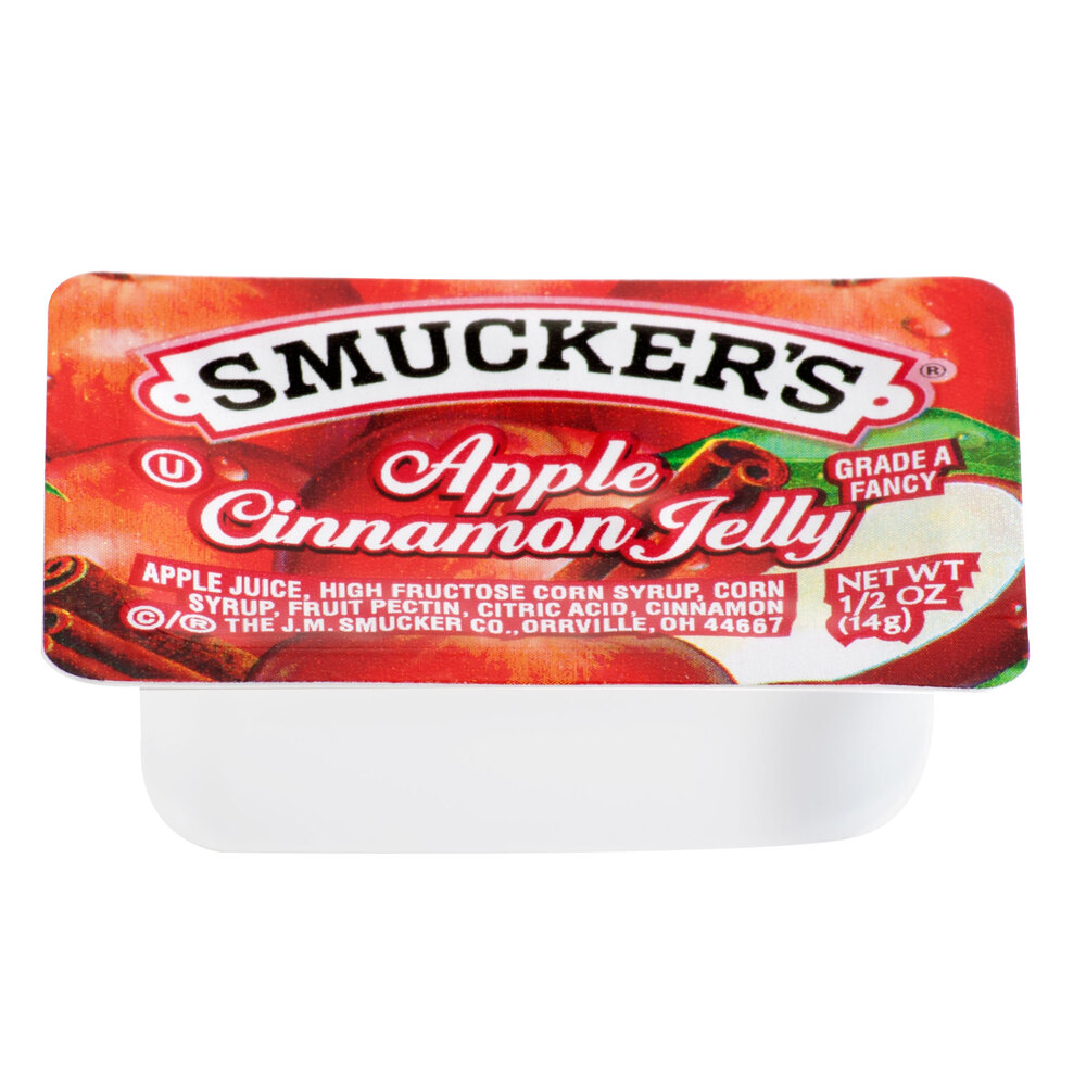 Smucker's Apple Cinnamon Jelly .5 oz. Portion Cups - 200/Case