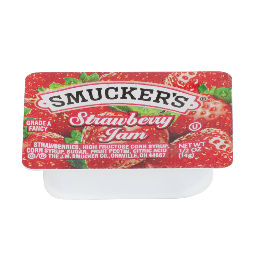 Smucker's Concord Grape Jelly, Strawberry Jam, & Orange Marmalade .5 Oz 