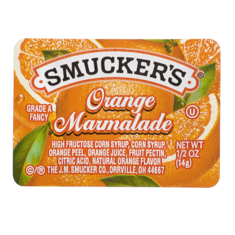 Smucker's Concord Grape Jelly, Strawberry Jam, & Orange Marmalade .5 oz