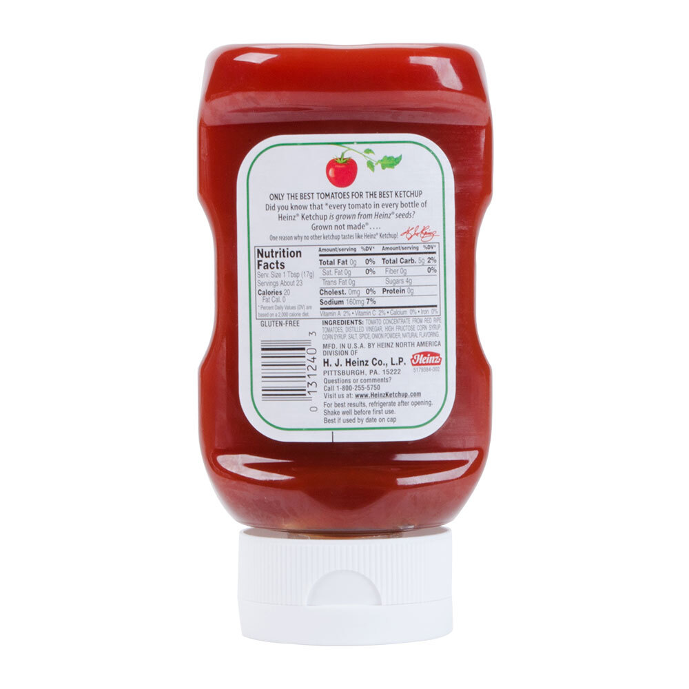 Heinz Ketchup 14 oz. Upside Down Squeeze Bottle - 16/Case