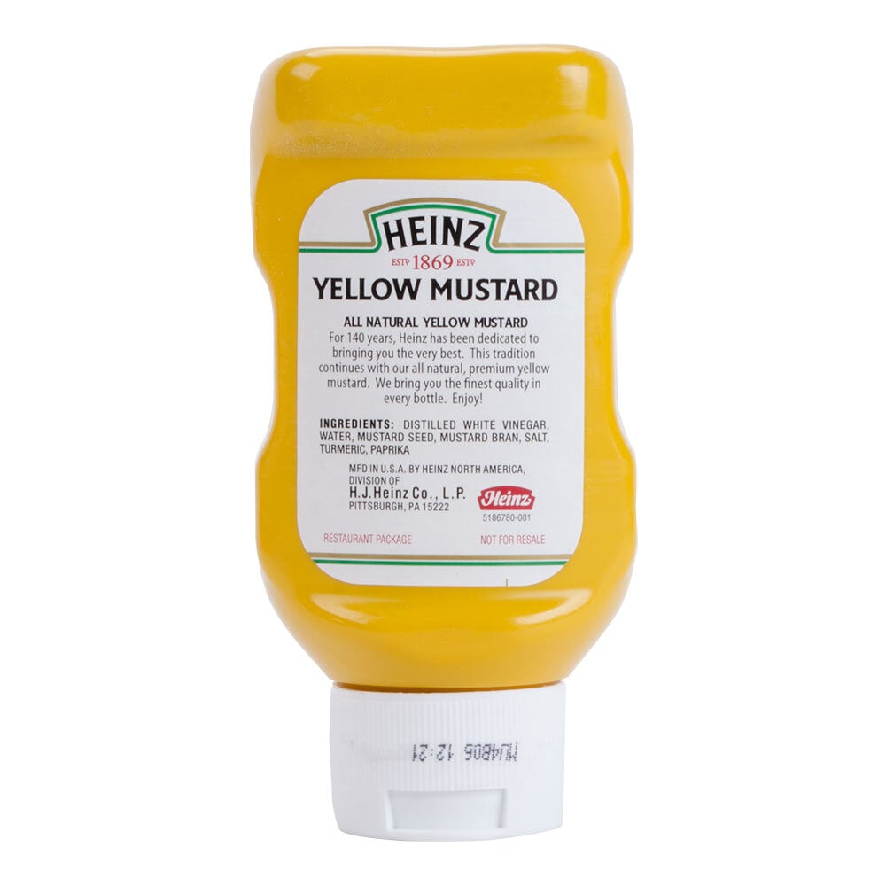 Heinz Yellow Mustard 13 oz. Upside Down Squeeze Bottle