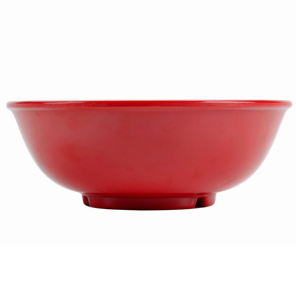 Thunder Group CR5807PR Pure Red 32 oz. Melamine Salad Bowl - 12/Pack