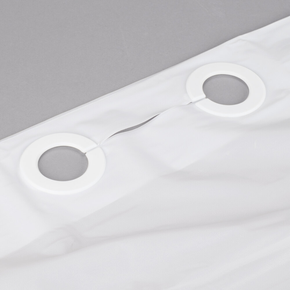 Hookless HBH08VIS01 White 8Gauge Vision Shower Curtain with Vinyl