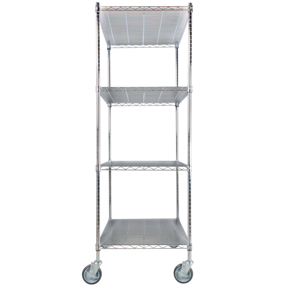 Regency 24 X 48 NSF Chrome Shelf Kit With 64 Posts And Casters   879180 