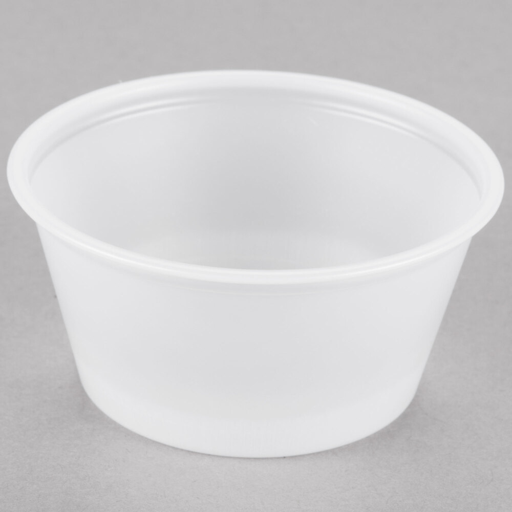 Solo P200N 2 oz. Translucent Polystyrene Souffle / Portion Cup 2500/Case