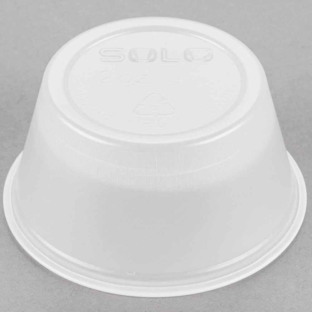 Solo P200N 2 oz. Translucent Polystyrene Souffle / Portion Cup 2500/Case