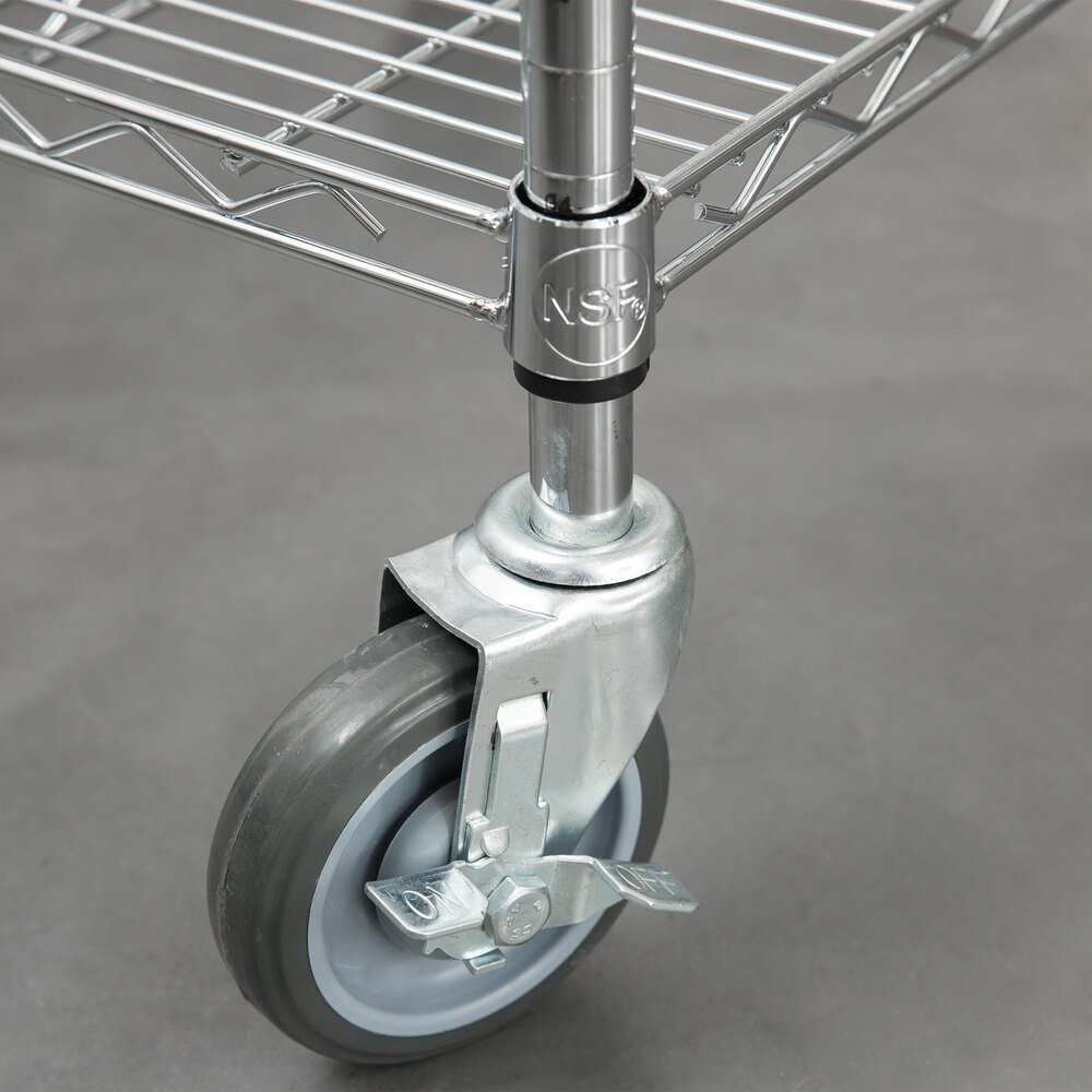 Regency 34" NSF Chrome Mobile Shelving Post