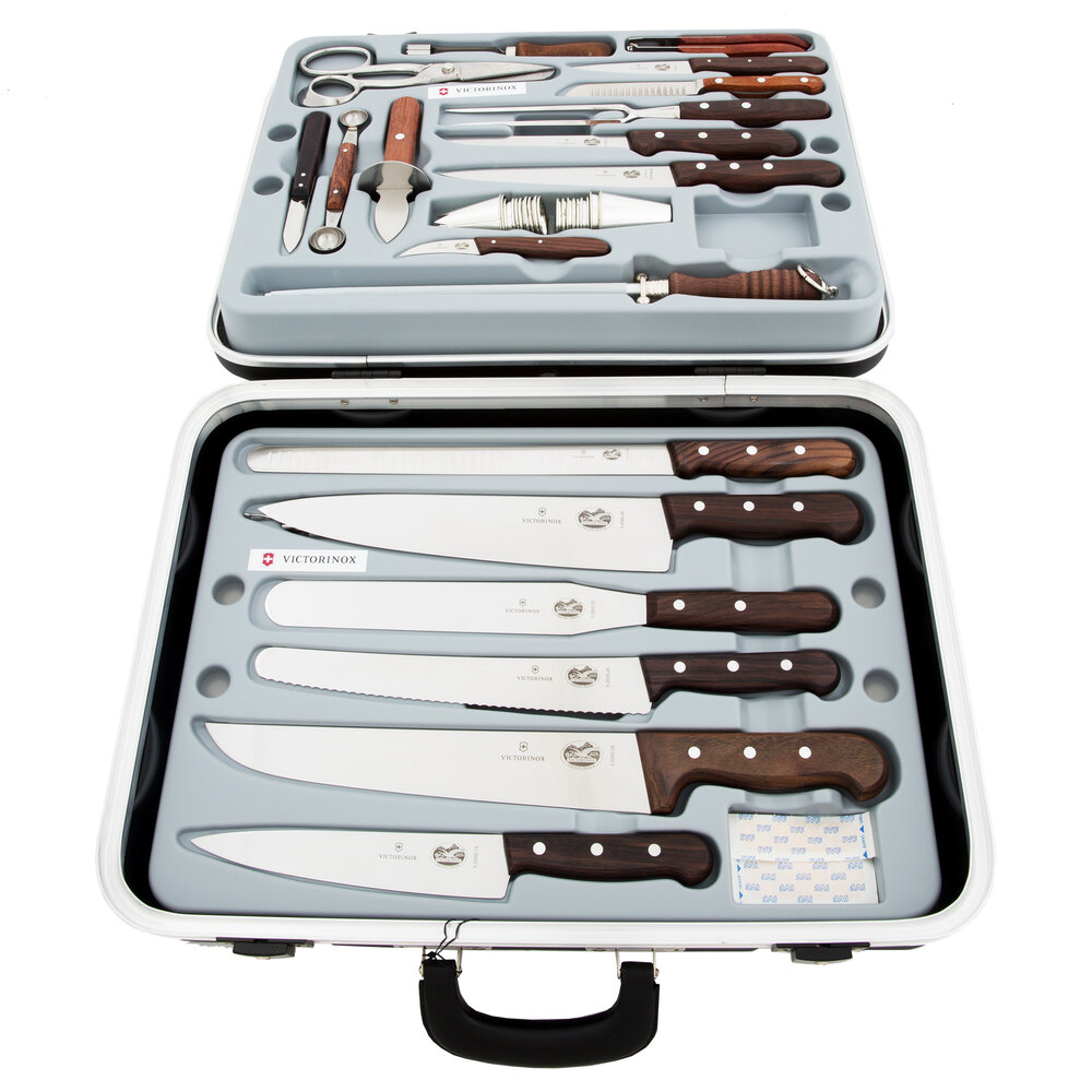 Victorinox 46052 24-Piece Rosewood Handle Executive Knife Set