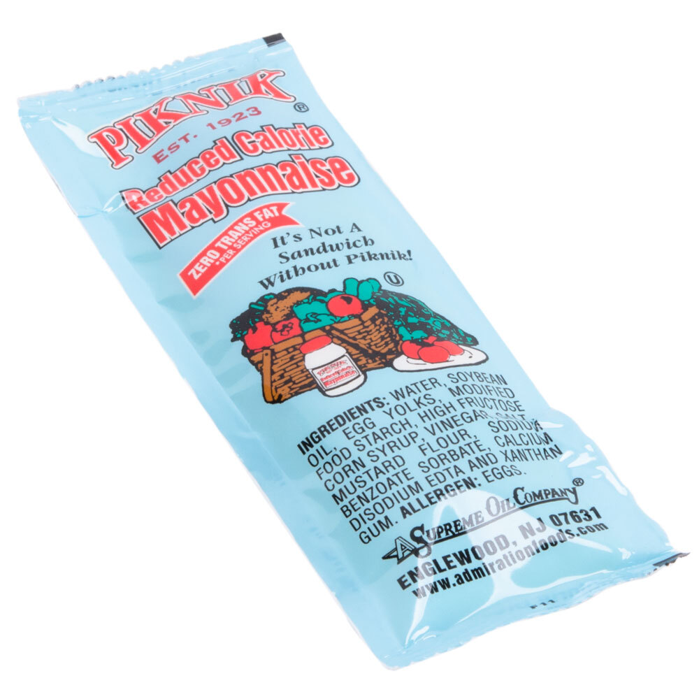 Mayonnaise Low Calorie (200) 12 Gram Portion Packets / Case 200/Case