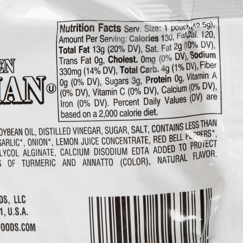 Classic Gourmet Golden Italian Dressing 1.5 oz. Portion Packet 60/Case