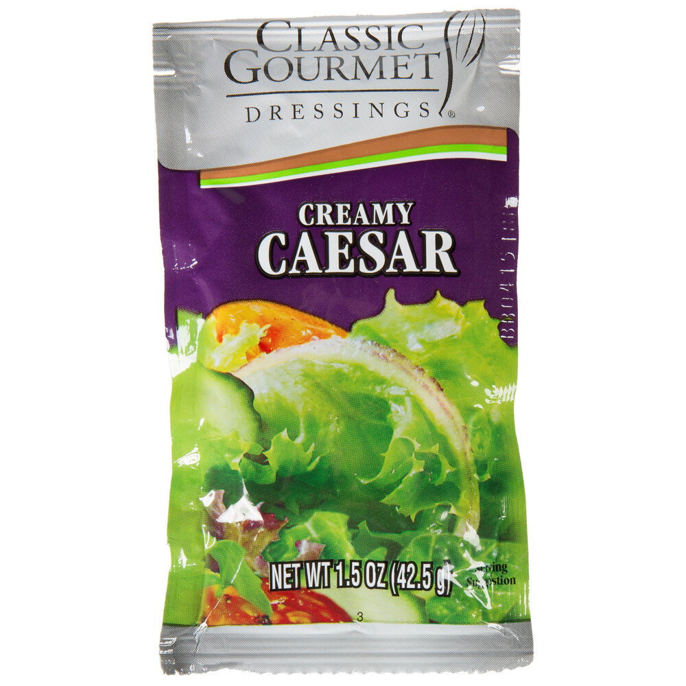 Classic Gourmet Creamy Caesar Dressing 1.5 oz. Portion Packet 60/Case