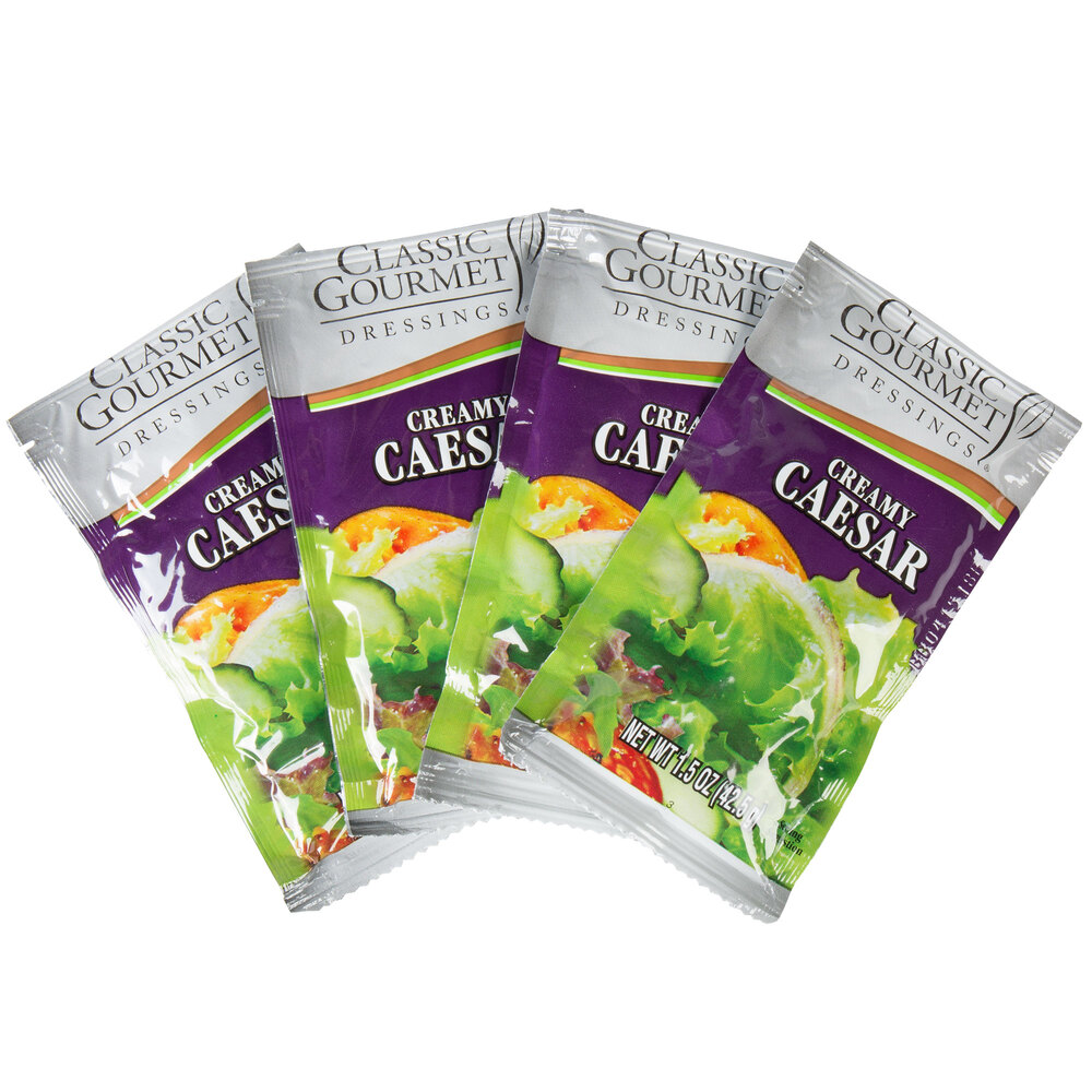 Classic Gourmet Creamy Caesar Dressing 1.5 oz. Portion Packet 60/Case