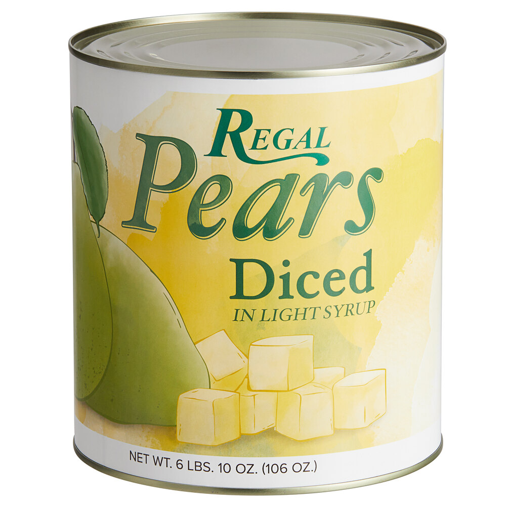 Regal 10 Can Diced Pears in Light Syrup 6/Case