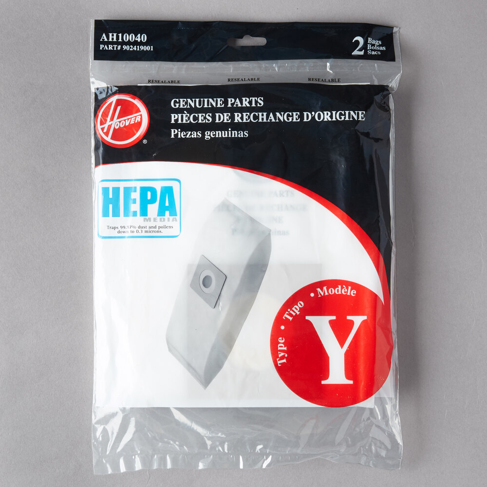 Hoover Type Y HEPA Vacuum Bags for Upright Vacuums (2PK)