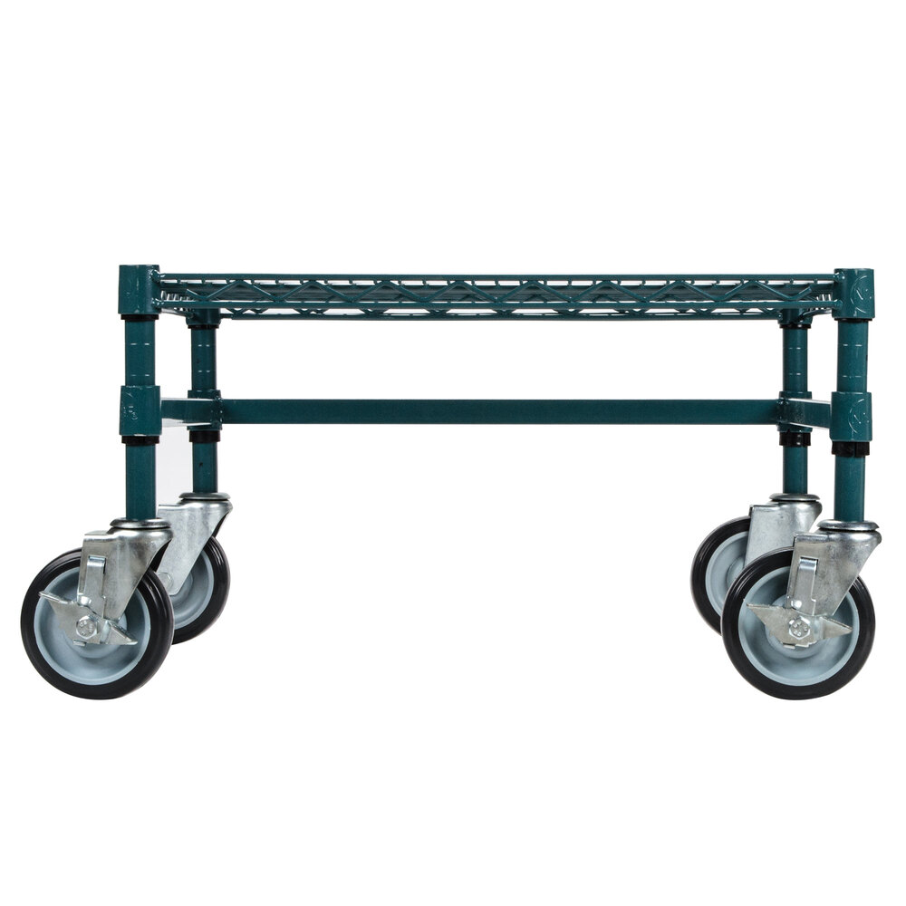 Regency 24" x 24" x 14" Green Epoxy Coated Mobile Dunnage Rack Kit with Tubular Frame 600 lb