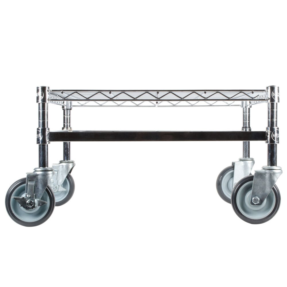 Regency 24" x 24" x 14" Chrome Plated Mobile Dunnage Rack Kit with Tubular Frame 600 lb. Capacity