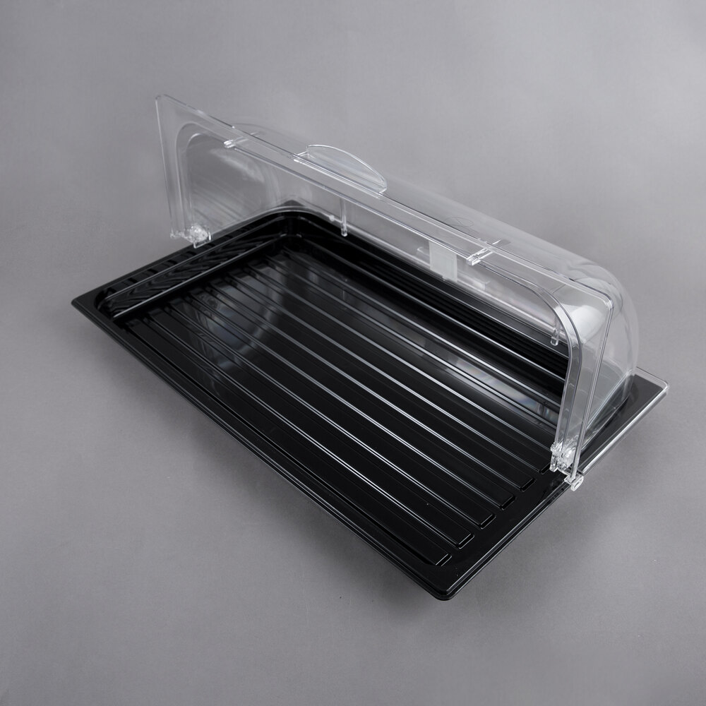 Sample and Display Tray Kit with Black Polycarbonate Tray and Roll Top