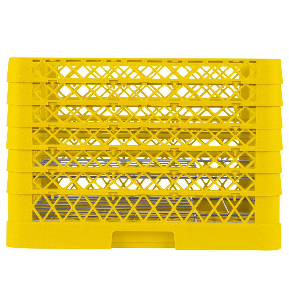 Vollrath PM09126 Traex® Plate Crate Yellow 9 Compartment Plate Rack