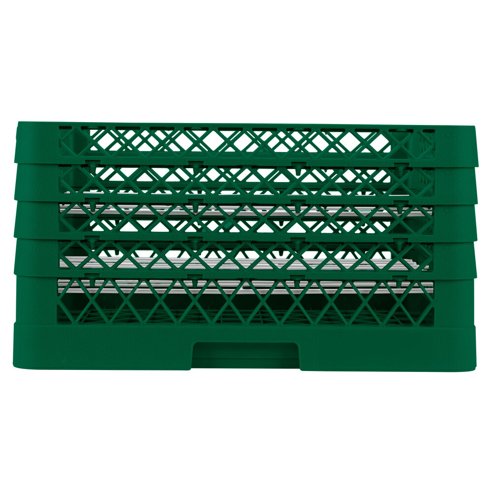 Vollrath PM22093 Traex® Plate Crate Green 22 Compartment Plate Rack