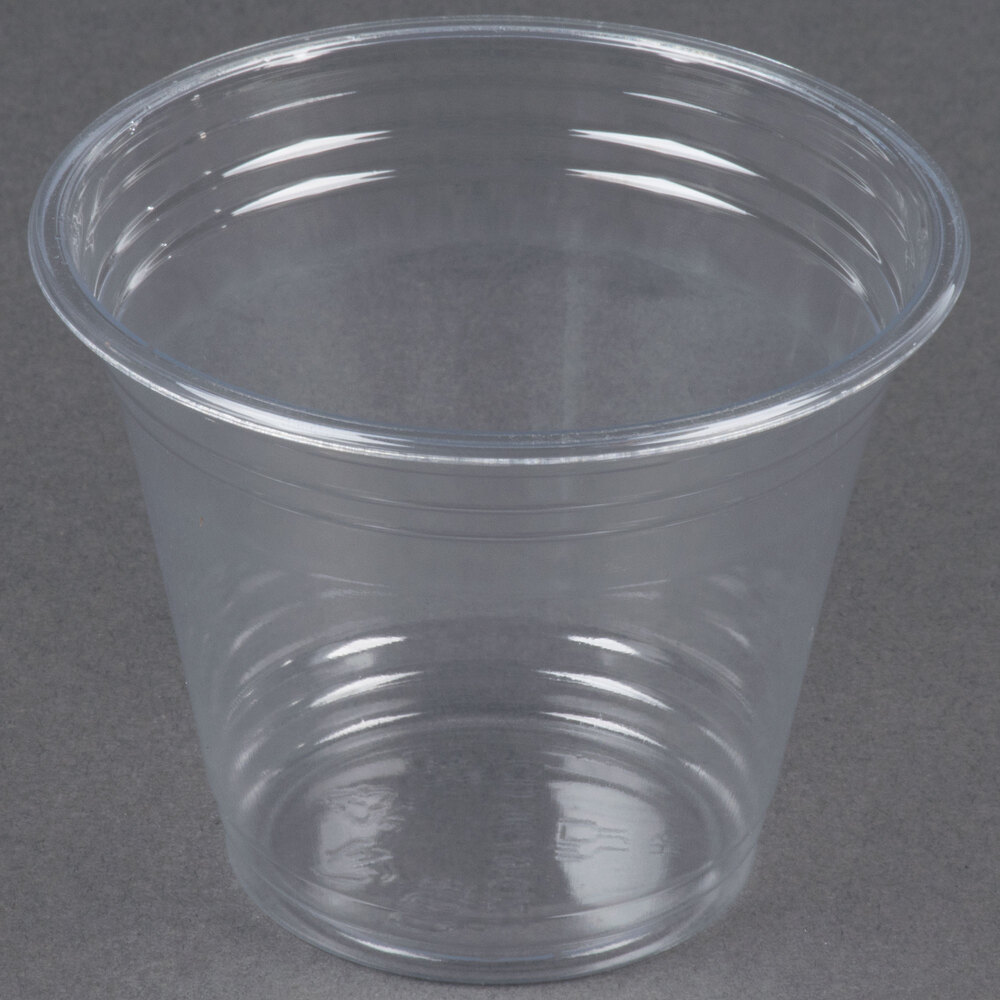 Choice 9 Oz Clear PET Plastic Squat Cold Cup 50 Pack