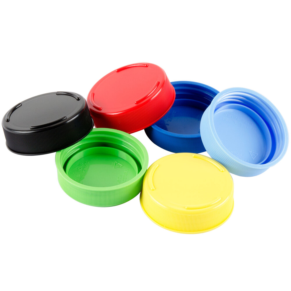 Tablecraft 53FCAPA Solid Assorted Color End Caps for Inverted or