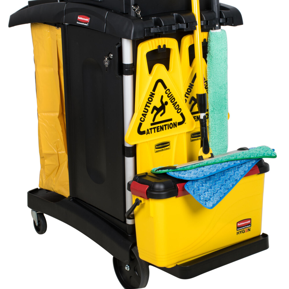 Rubbermaid 1784284 HYGEN Microfiber Janitorial Kit with Charging Bucket