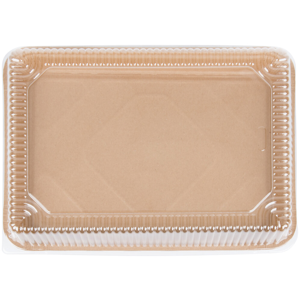 Solut 9" x 13" Bake and Show Kraft Quarter Size Oven Safe Corrugated