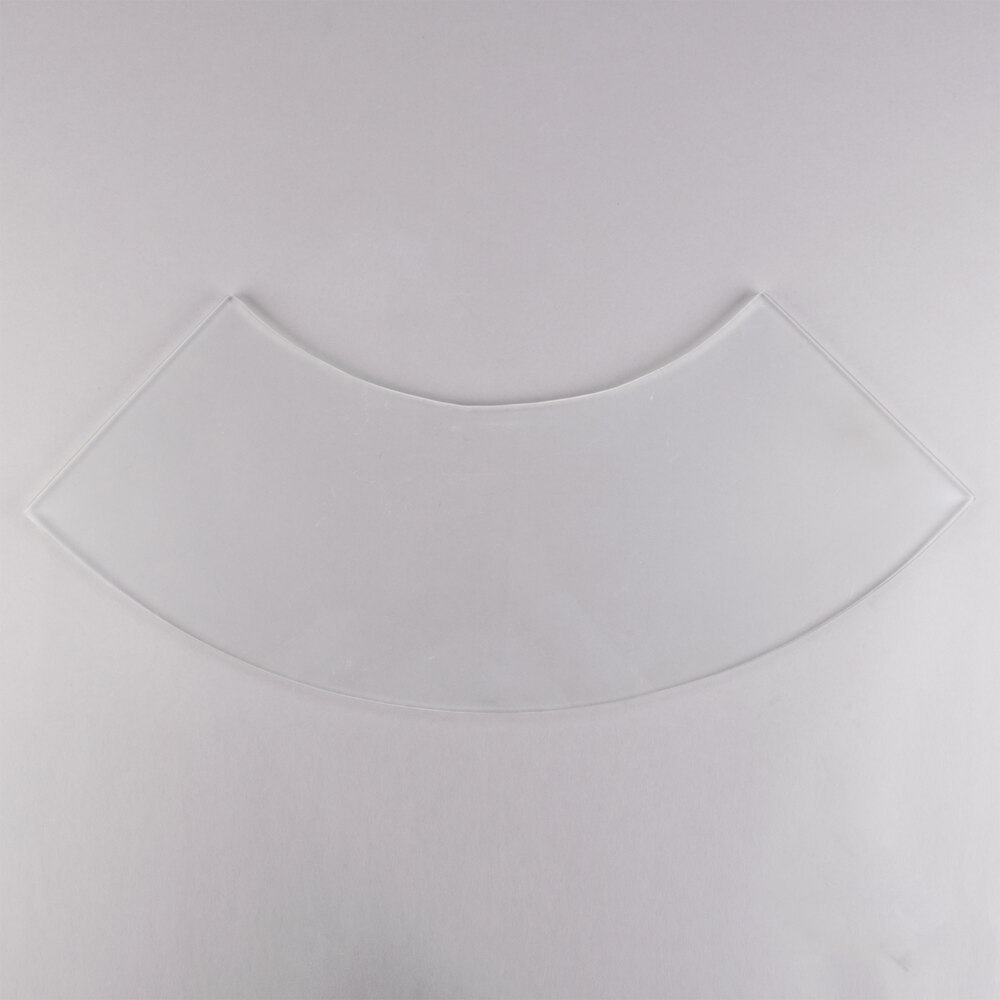 Eastern Tabletop 02508G 25" x 8" Quarter Circle Tempered Glass Buffet Shelf