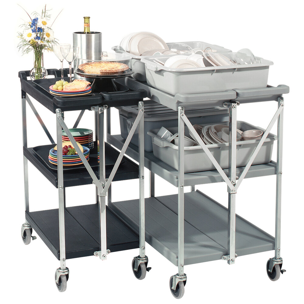 Carlisle SBC203123 Fold N Go 20 X 31 Gray Folding Utility Cart   1100297 