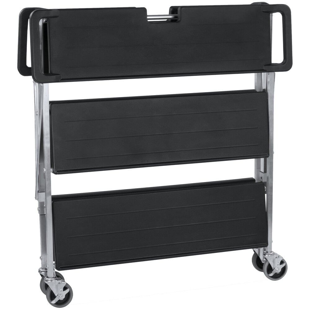 Carlisle SBC203103 Fold 'N Go 20" x 31" Black Folding Utility Cart