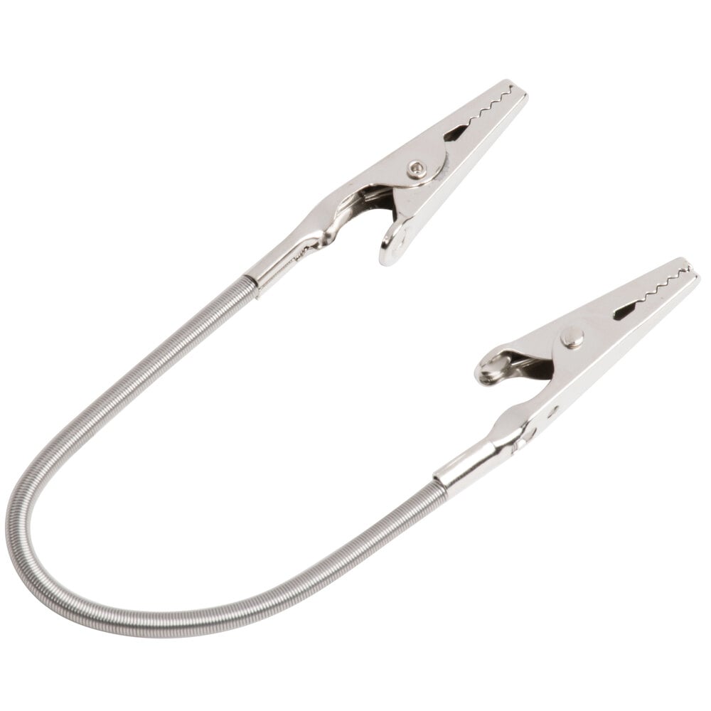 Tablecraft CHX8 8 1/2" DoubleSided Steel Alligator Clip Card Holder