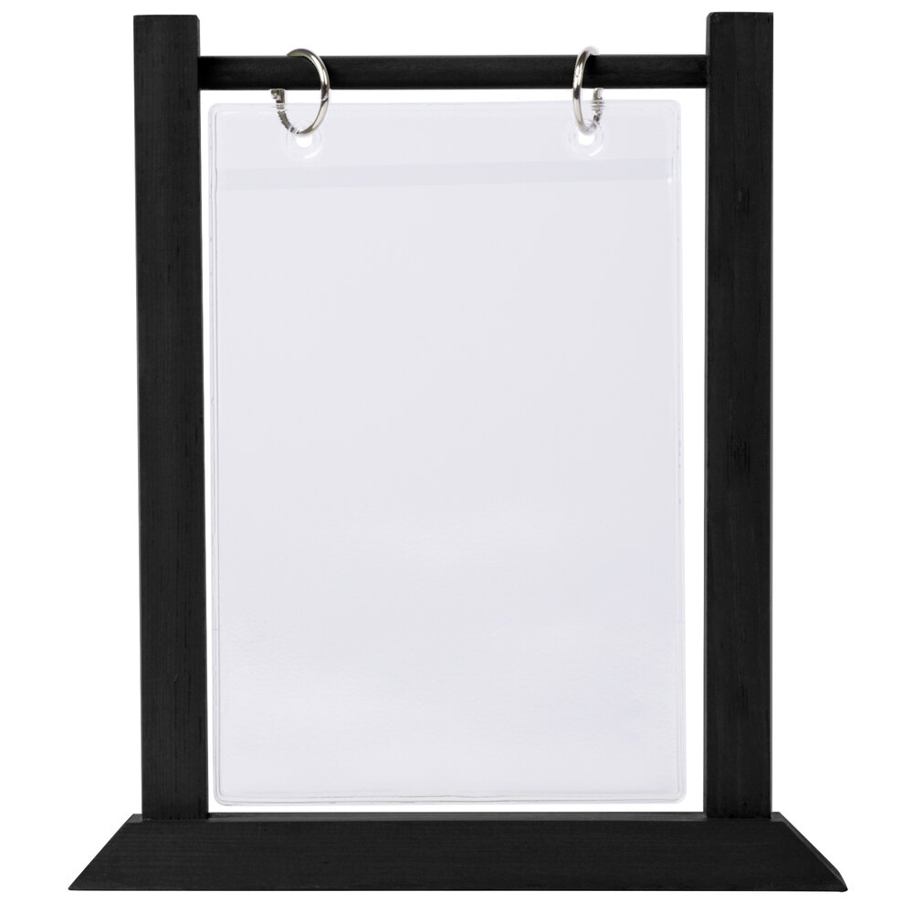 Table Tents Tabletop Displays Webstaurant Colors Solutions Wft4s B 5 Inch X 7 Black Wood Flip Top Table Tent