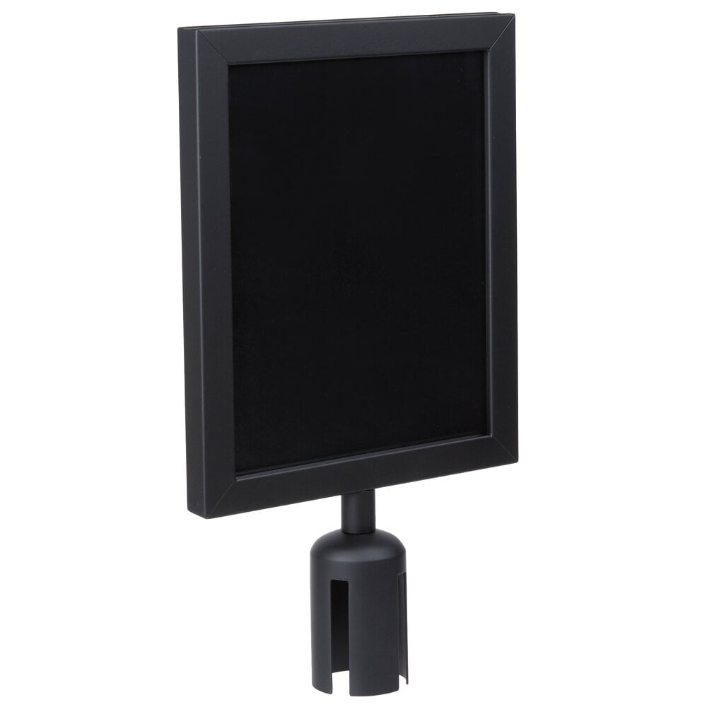 Aarco 11 1/8" x 8 5/8" Black Finish Vertical Removable Steel Stanchion