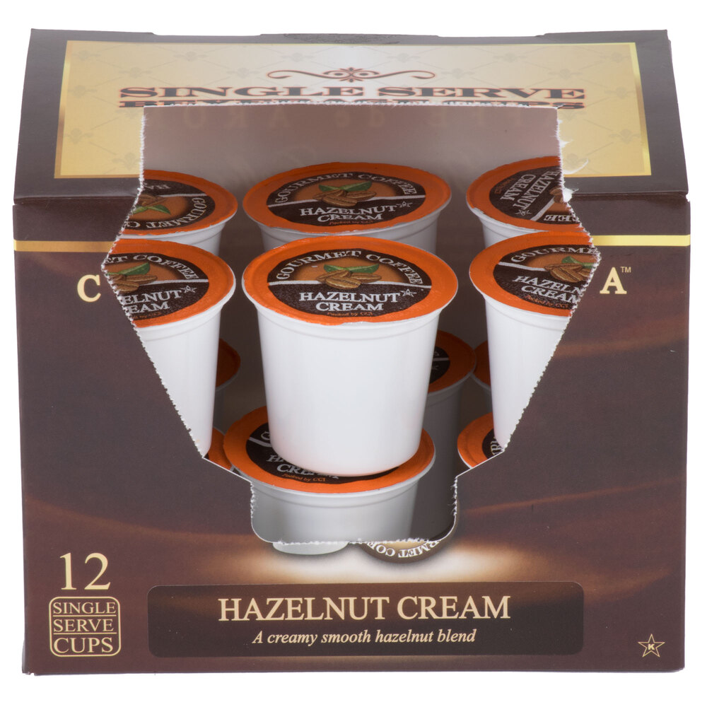 Caffe de Aroma Hazelnut Cream Coffee Single Serve Cups 12/Box