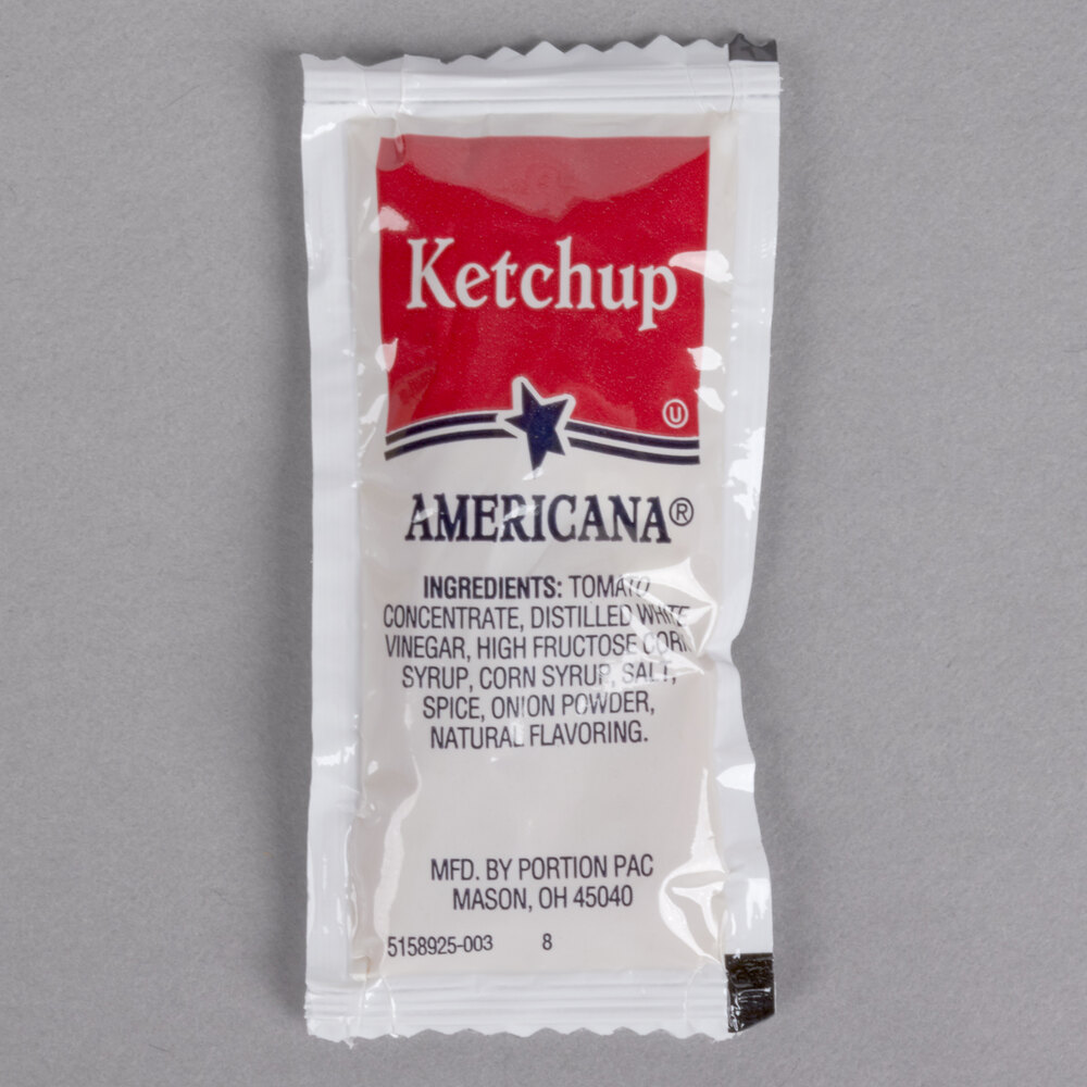 Americana Ketchup 9 Gram Portion Packet 500/Case