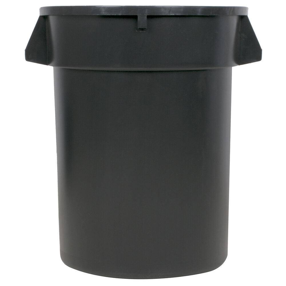 Continental 32 Gallon Gray/Black Trash Can, Lid, and Dolly Kit - ... Image Preview ...