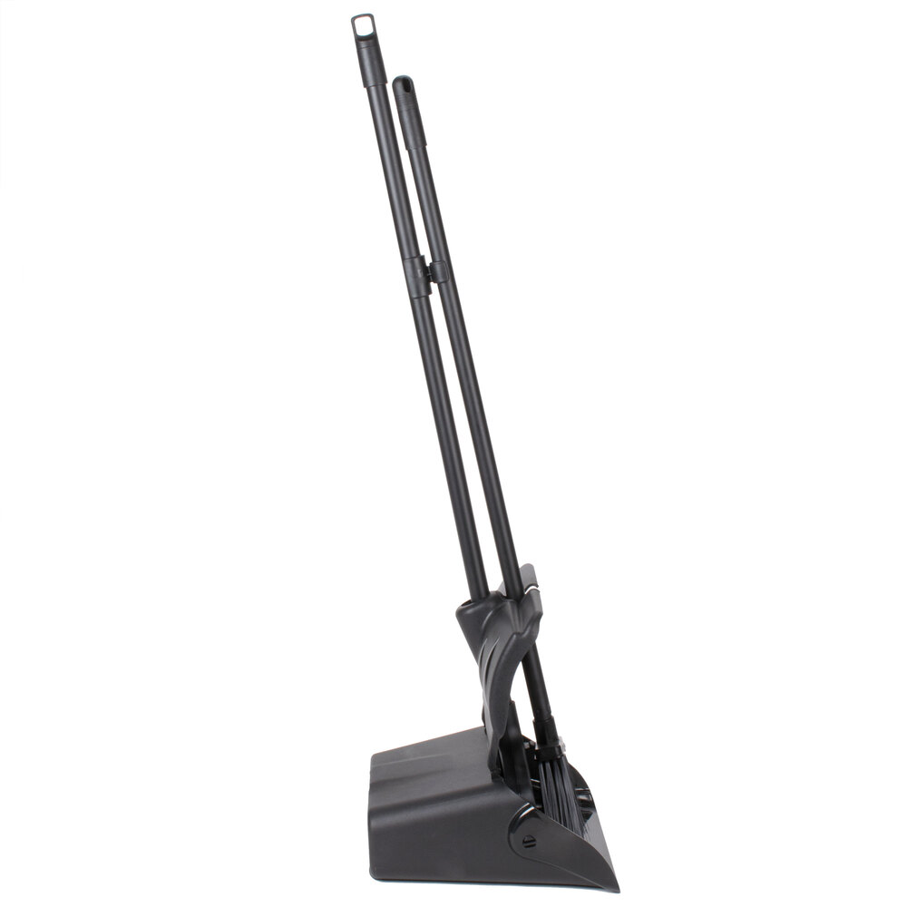 7 1/2" Angled Lobby Broom with 33" Handle and Dust Pan