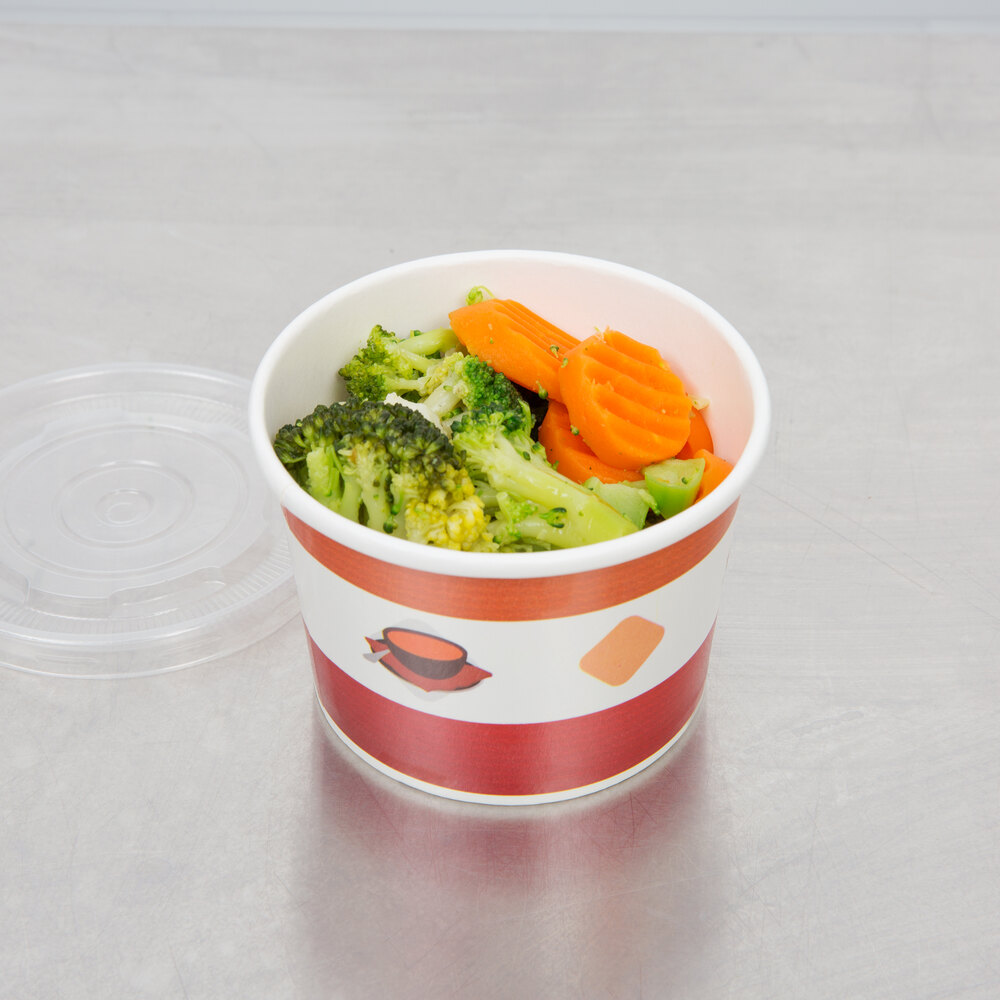 Choice 12 oz. Double PolyCoated Paper Soup / Hot Food Cup with Vented