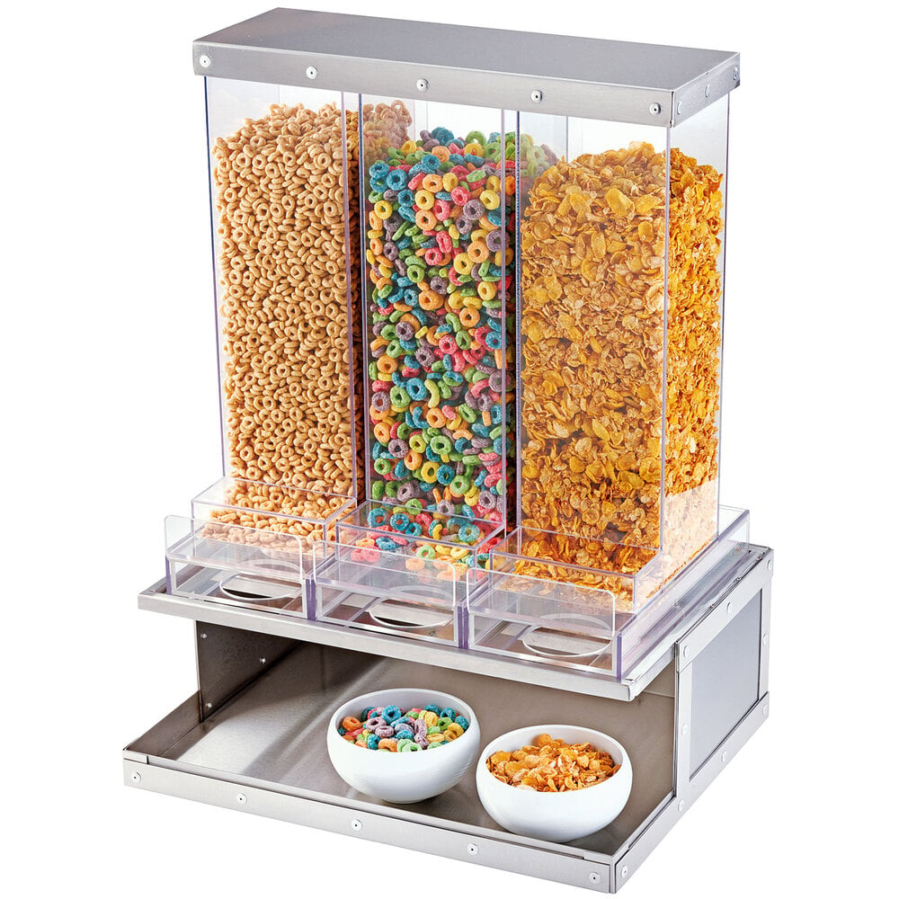 Cal Mil 3401 55 Urban Stainless Steel 3 Bin Cereal Dispenser   504825 