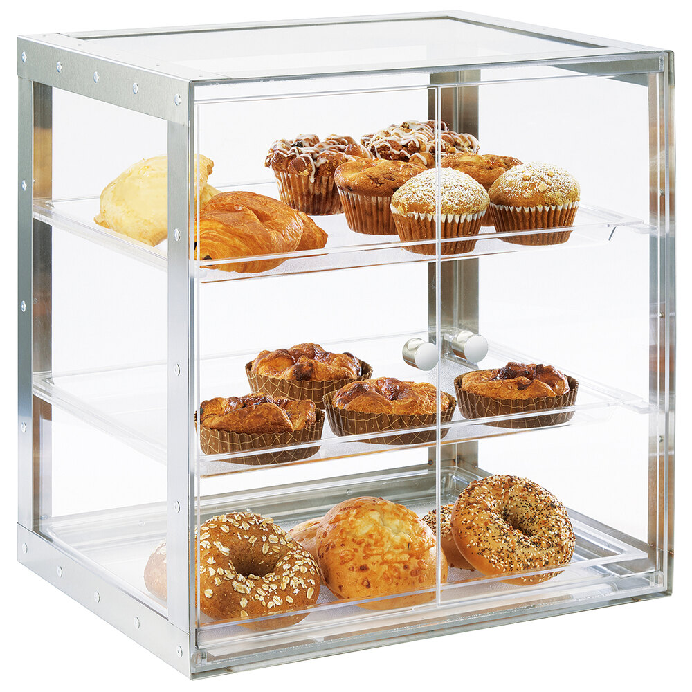 Cal-Mil 3413-55 Urban 3 Tier Stainless Steel Bakery Display Case