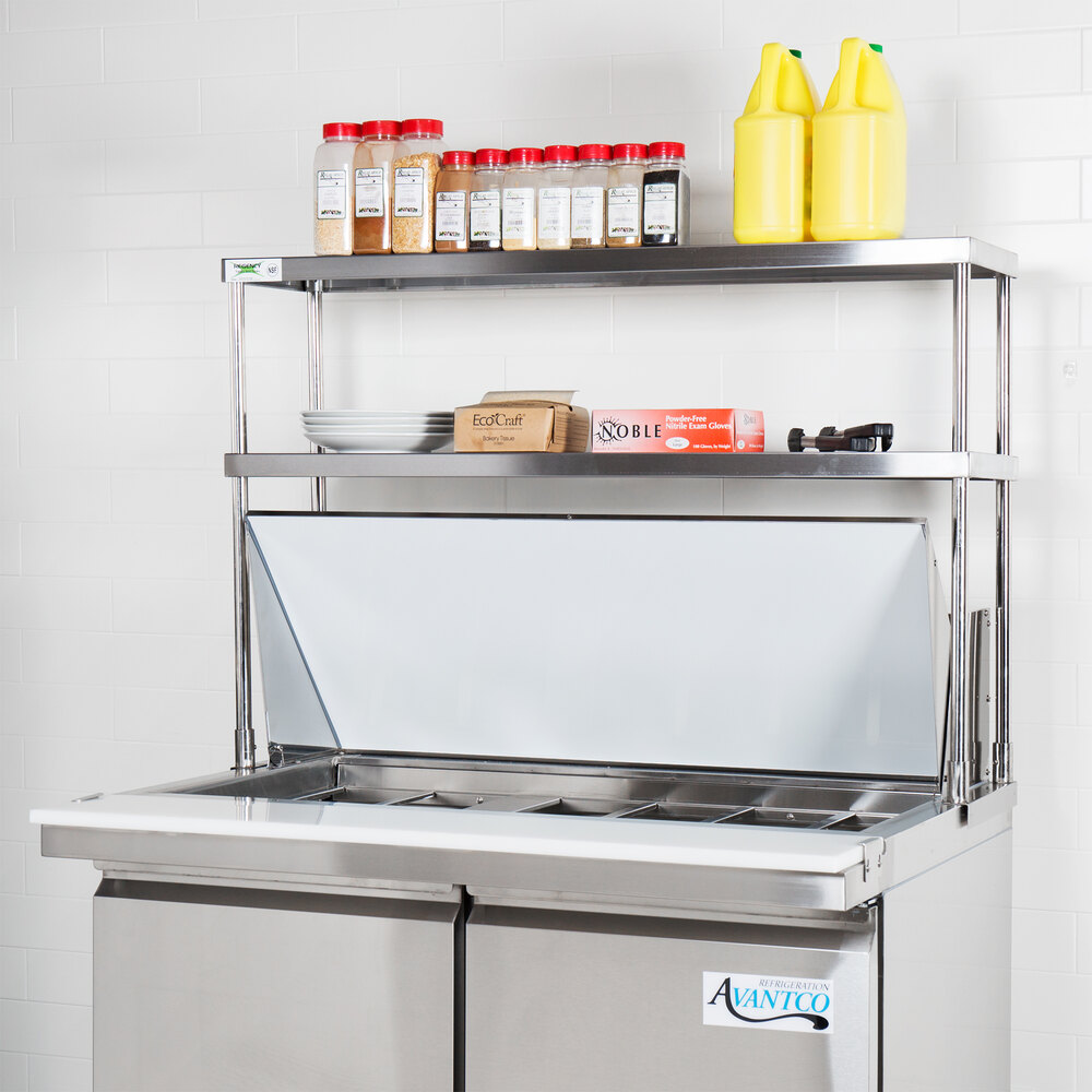 Regency Stainless Steel Double Deck Overshelf 12" x 60" x 32"