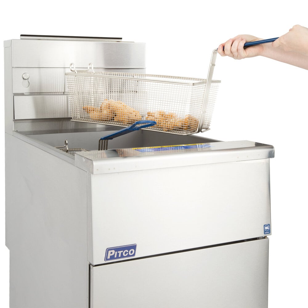 Pitco® SG18-S Natural Gas 75 Lb. Stainless Steel Floor Fryer