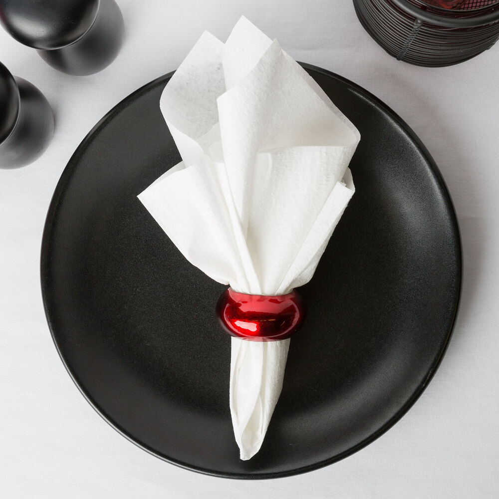 Choice White LinenFeel 1/8 Fold Dinner Napkin 800/Case