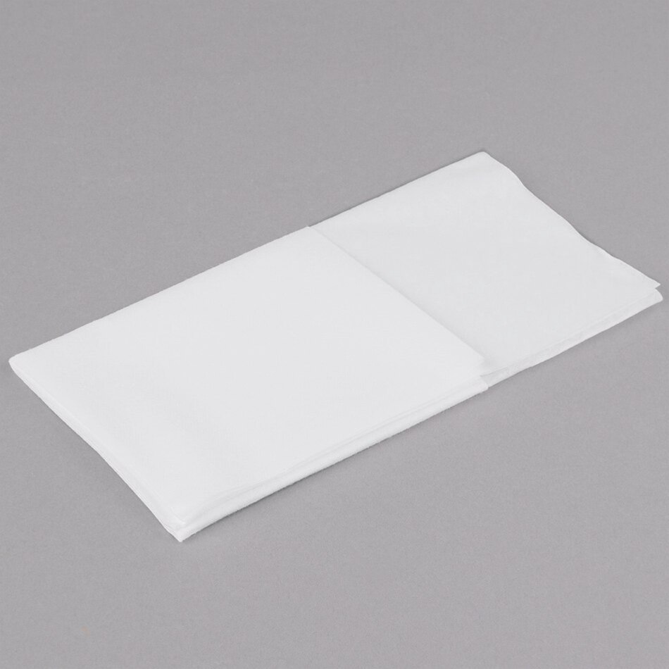 Touchstone by Choice White Linen-Feel Pocket Fold Dinner Napkin - 300/Case