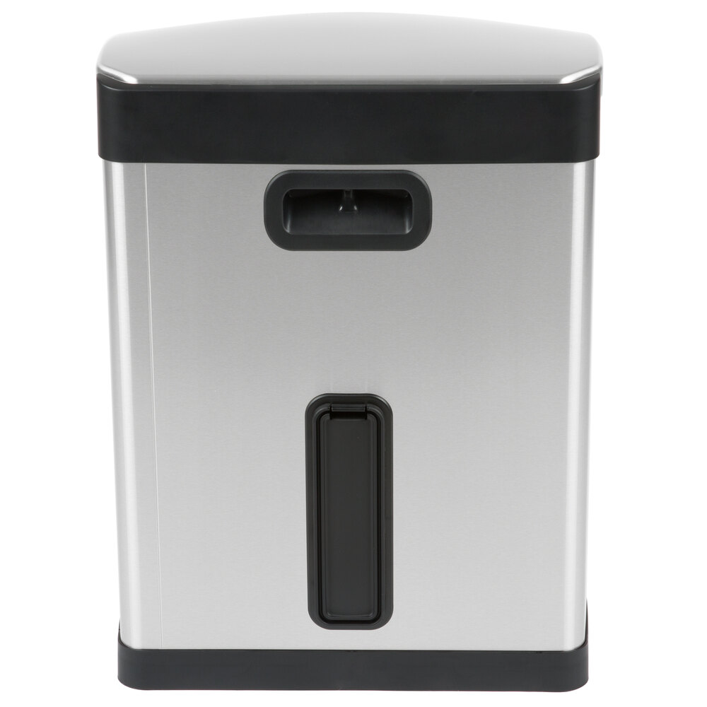 Rubbermaid 1901987 Slim Jim Stainless Steel Black Accent Front StepOn