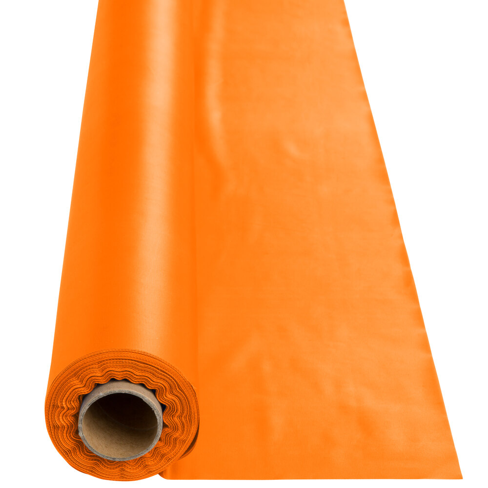 Creative Converting 013021 100' Sunkissed Orange Disposable Plastic