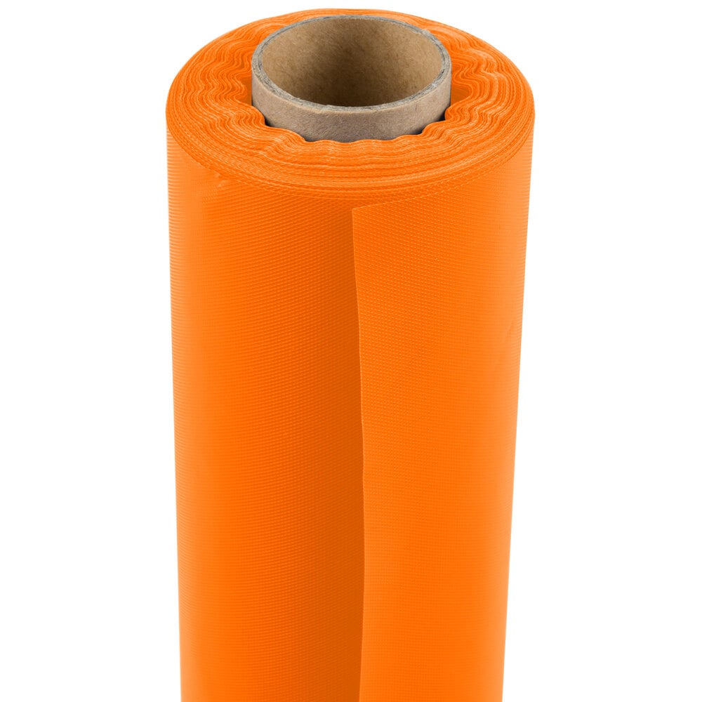 Creative Converting 013021 100' Sunkissed Orange Disposable Plastic