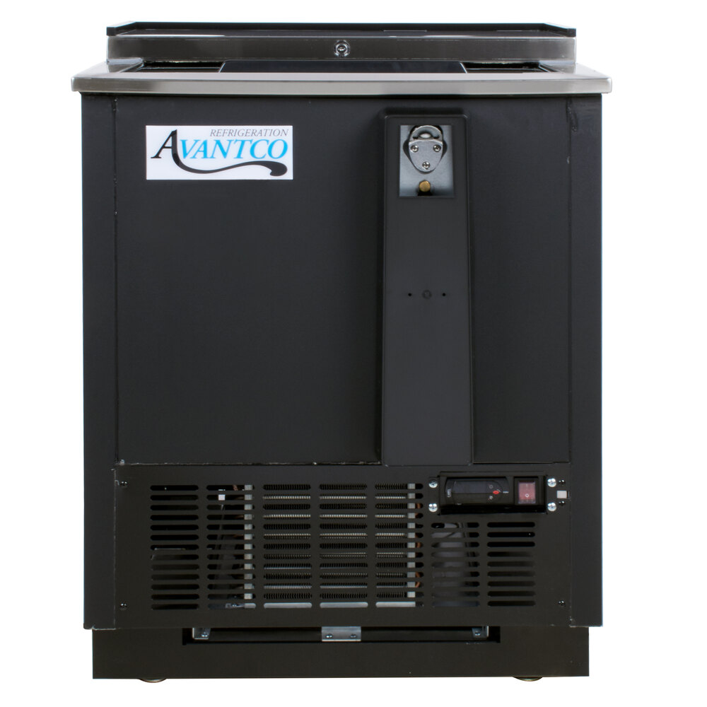 Avantco JBC25 25" Black Commercial Horizontal Beer Bottle Cooler 115V