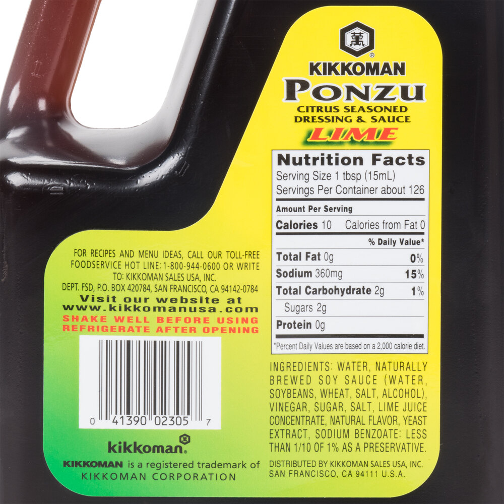 Ponzu Sauce Nutrition