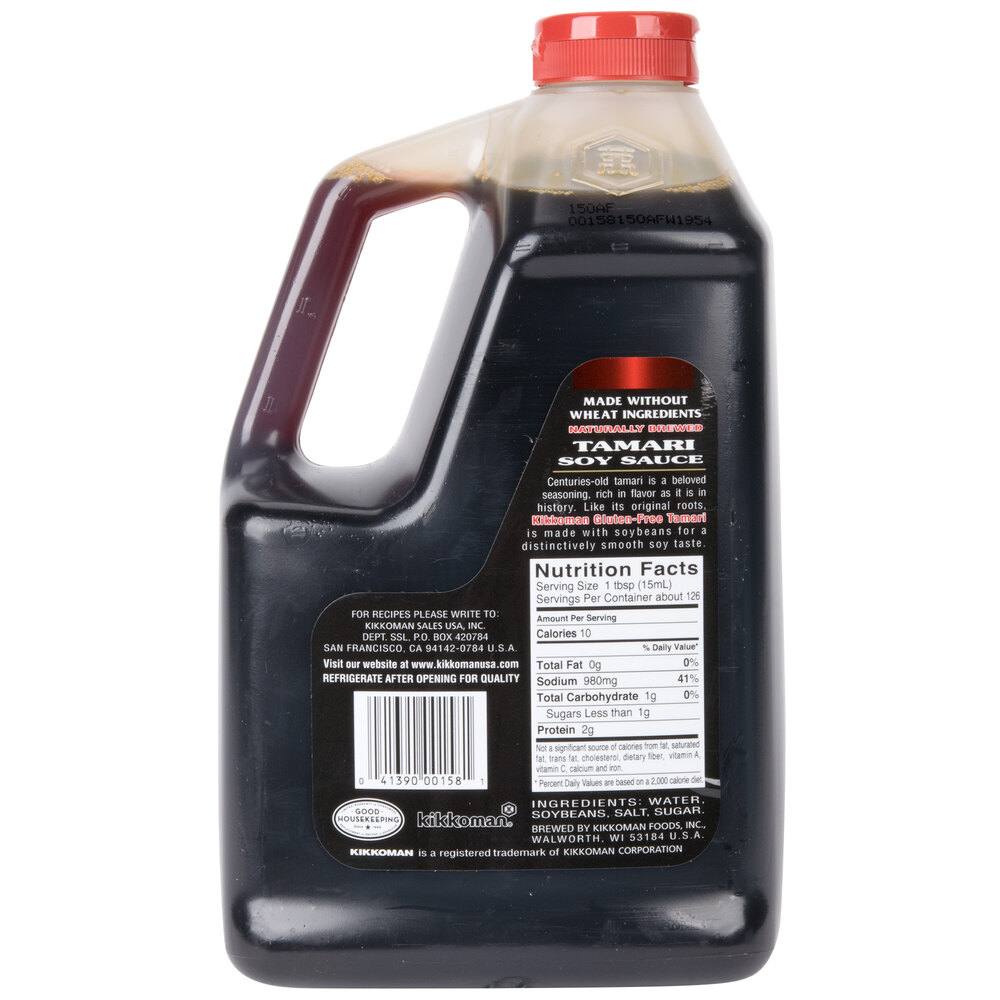 Kikkoman .5 Gallon Gluten Free Tamari Soy Sauce